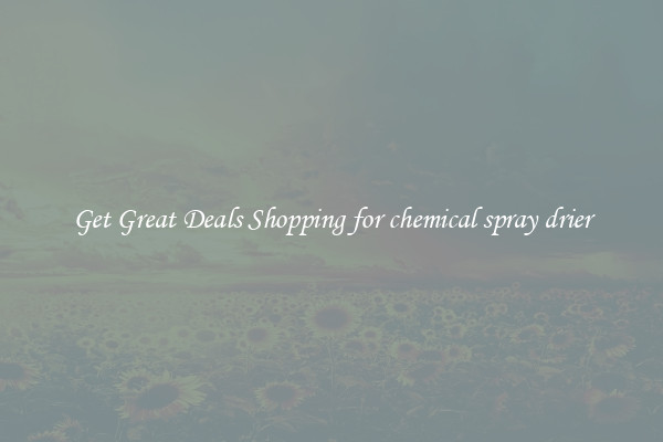 Get Great Deals Shopping for chemical spray drier