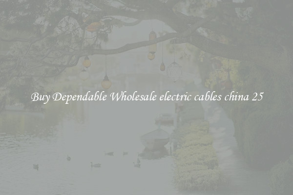 Buy Dependable Wholesale electric cables china 25