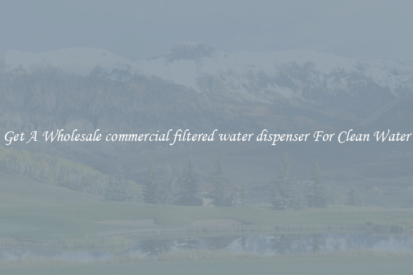 Get A Wholesale commercial filtered water dispenser For Clean Water