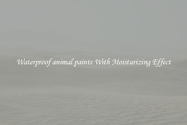 Waterproof animal paints With Moisturizing Effect