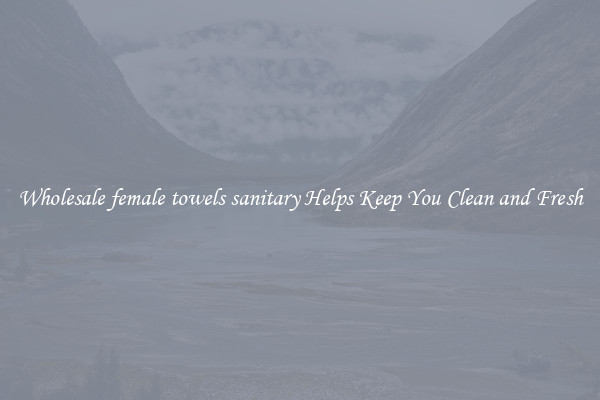 Wholesale female towels sanitary Helps Keep You Clean and Fresh