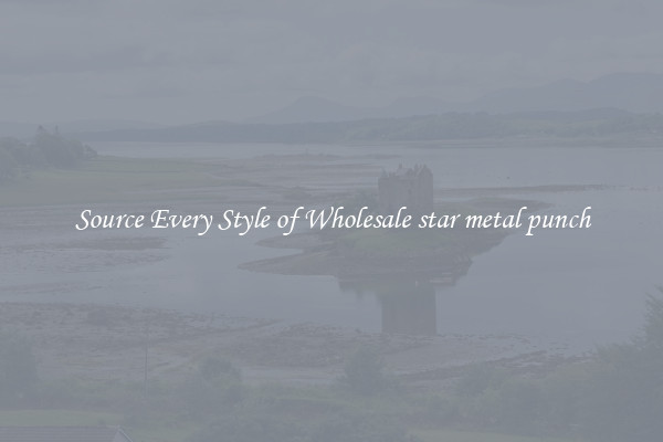 Source Every Style of Wholesale star metal punch