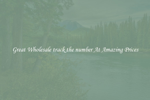 Great Wholesale track the number At Amazing Prices