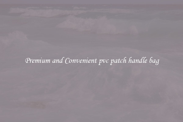 Premium and Convenient pvc patch handle bag