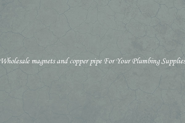 Wholesale magnets and copper pipe For Your Plumbing Supplies