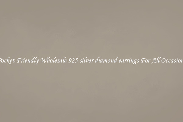 Pocket-Friendly Wholesale 925 silver diamond earrings For All Occasions