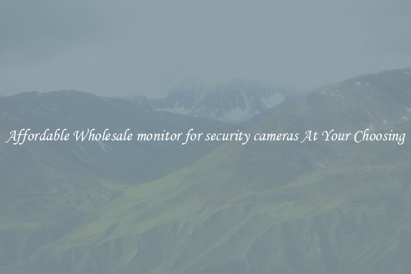 Affordable Wholesale monitor for security cameras At Your Choosing